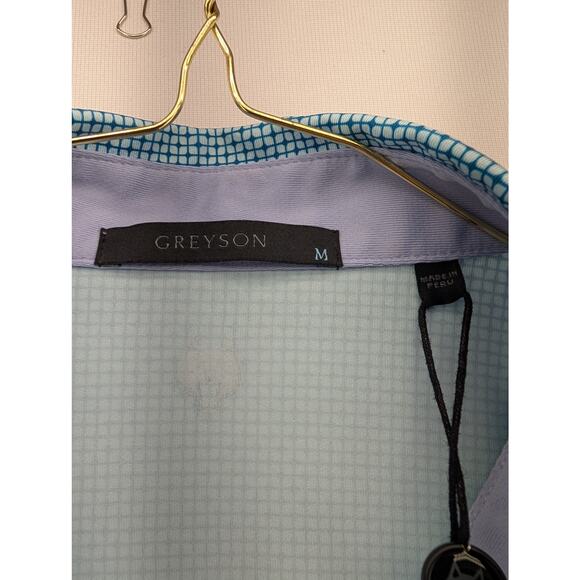 NWT Greyson Men's Beacon Short Sleeve Polo in Viper Blue size Medium - Picture 6 of 7